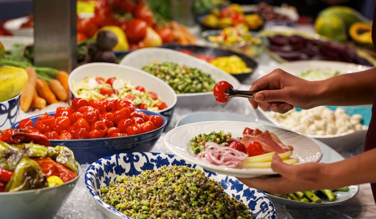 Fogo de Chão market table.